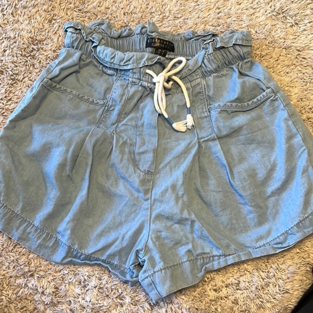 Cute light blue summer shorts. Women’s size small with pockets. EUC!!!